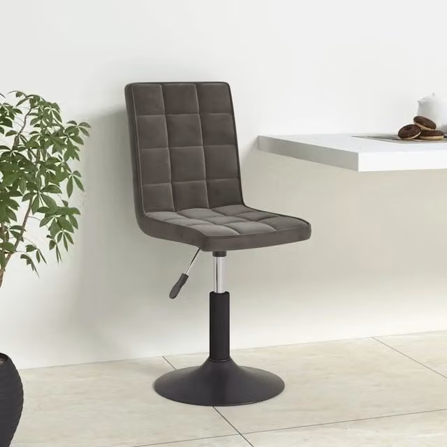 Sedie da Pranzo Girevoli 6 pz Grigio Scuro in Velluto 3089301