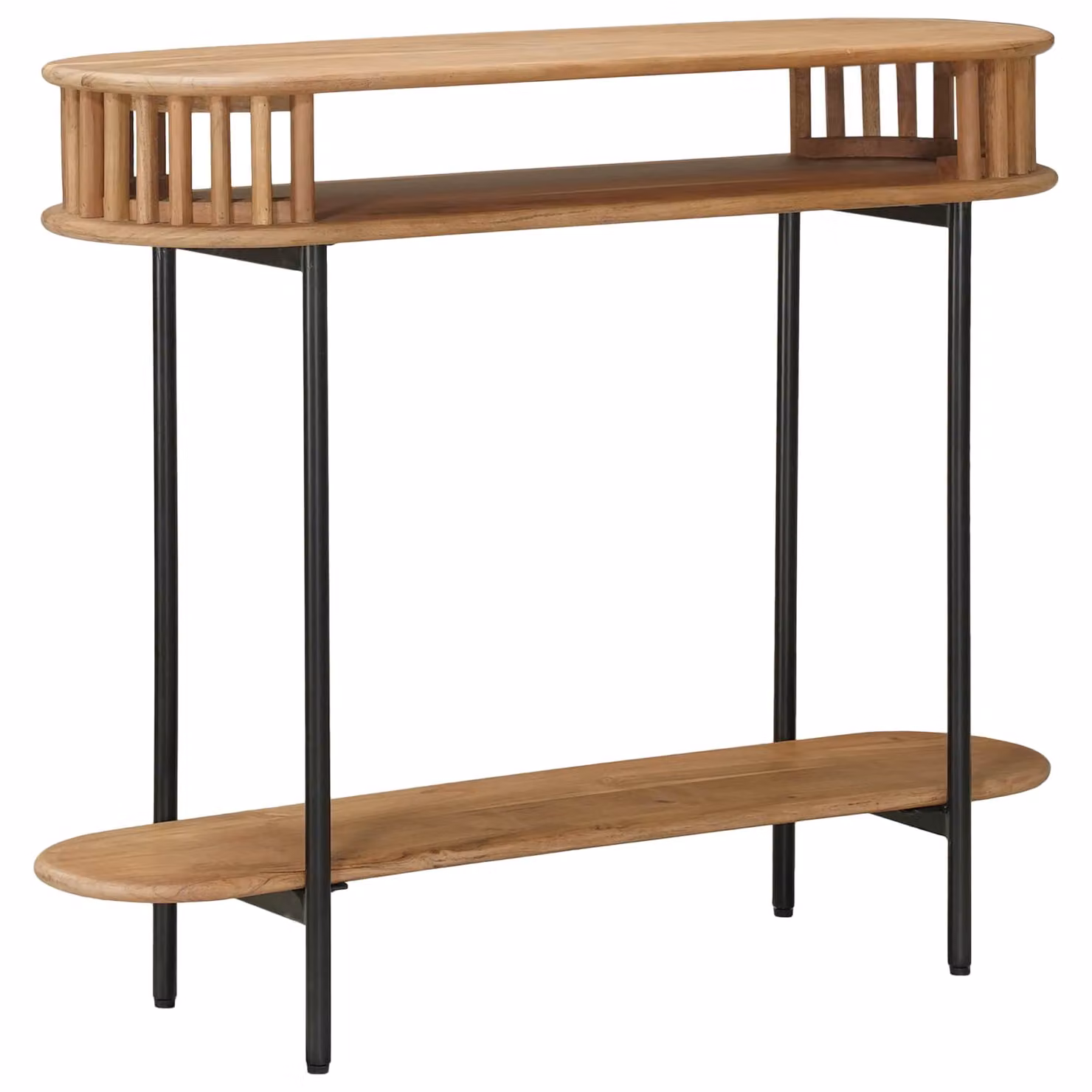 vidaXL Tavolino moderno in legno di acacia marrone L: 90 cm, P: 30 cm, H: 75 cm
