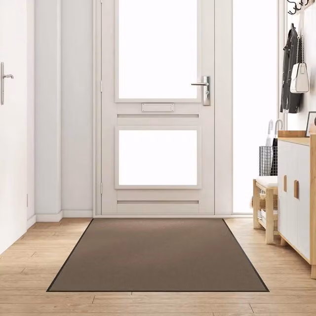 Tappeto rettangolare moderno vidaXL beige e nero in poliammide, L: 120 cm, P: 250 cm