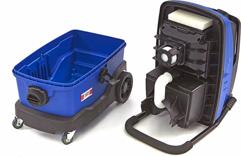 Aspirapolvere per liquidi e solidi con funzione di espulsione dell'aria 1600 W Serbatoio da 30 l Accessori