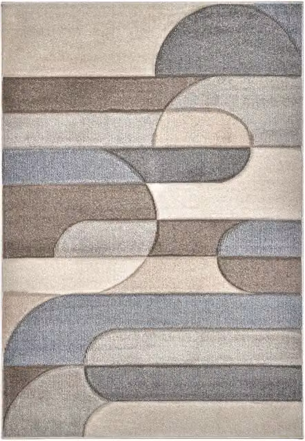 Tappeto FUNNY H8231 grigio beige cm.240x340 design moderno contemporaneo