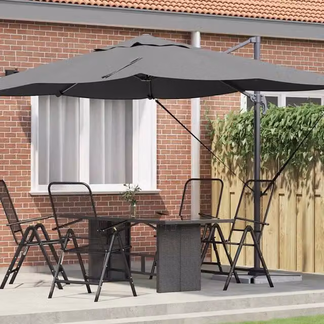 Ombrellone-Ombrello da giardino Antracite 351 x 250 x 260 cm Poliestere e Alluminio