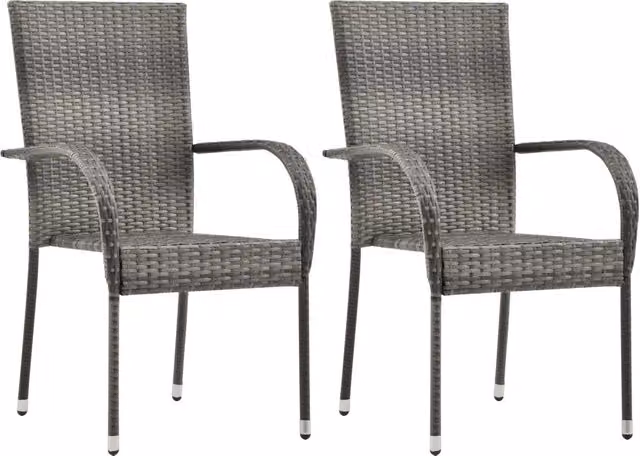 Set da pranzo da giardino moderno vidaXL in legno di acacia oliato grigio, 3 pezzi