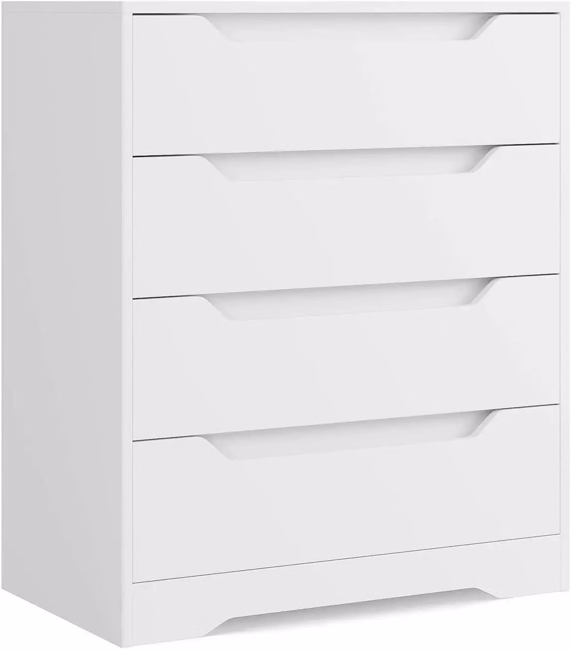 Credenza - Credenza a 4 cassetti - Ampio spazio contenitivo 69x39x82 cm - Struttura in legno - Per camera da letto, soggiorno e ingresso - Bianco