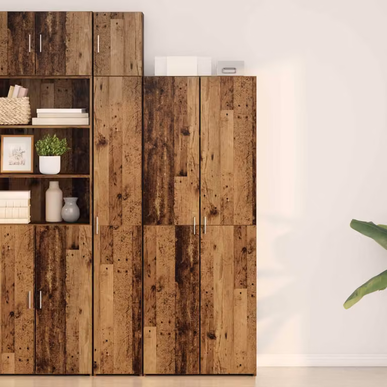 Credenza moderna vidaXL in legno e MDF color marrone L 70 cm, P 42,5 cm, H 185 cm