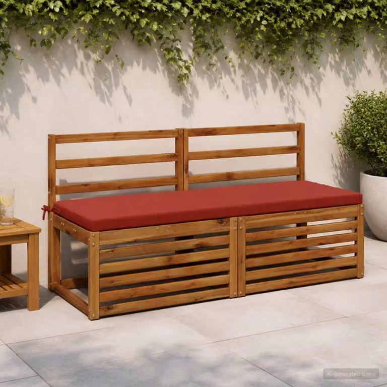 vidaXL Cuscino per panchina SOEST 100% Poliestere Rosso Vino