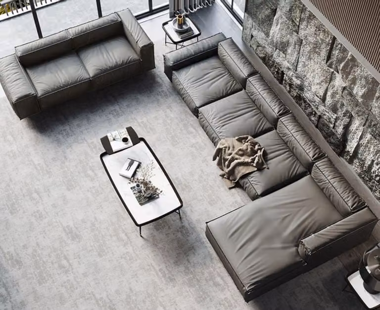 Ecksofa Sofa Couch Polster Wohnlandschaft Eck Sofas Garnitur L-Form Grau