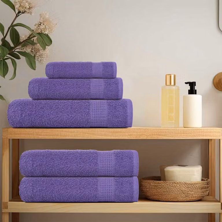 vidaXL Asciugamani FROGN 4 pz Viola 30x30 cm 360 g/m²
