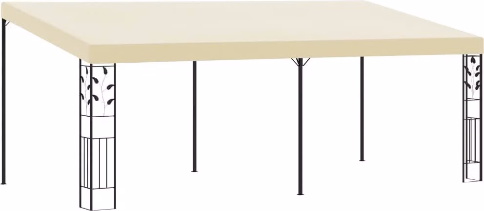 The Living Store Wand-Pavillon 6x3x2,5 m Cremeweiß
