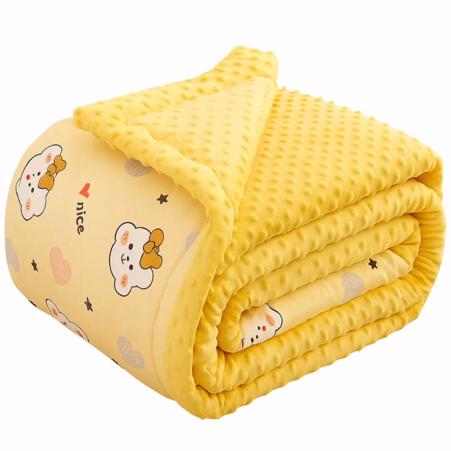 Piumino per bambini per tutte le stagioni 100x100 cm - morbido e caldo, per culla o lettino, con simpatico motivo, ideale per qualsiasi clima