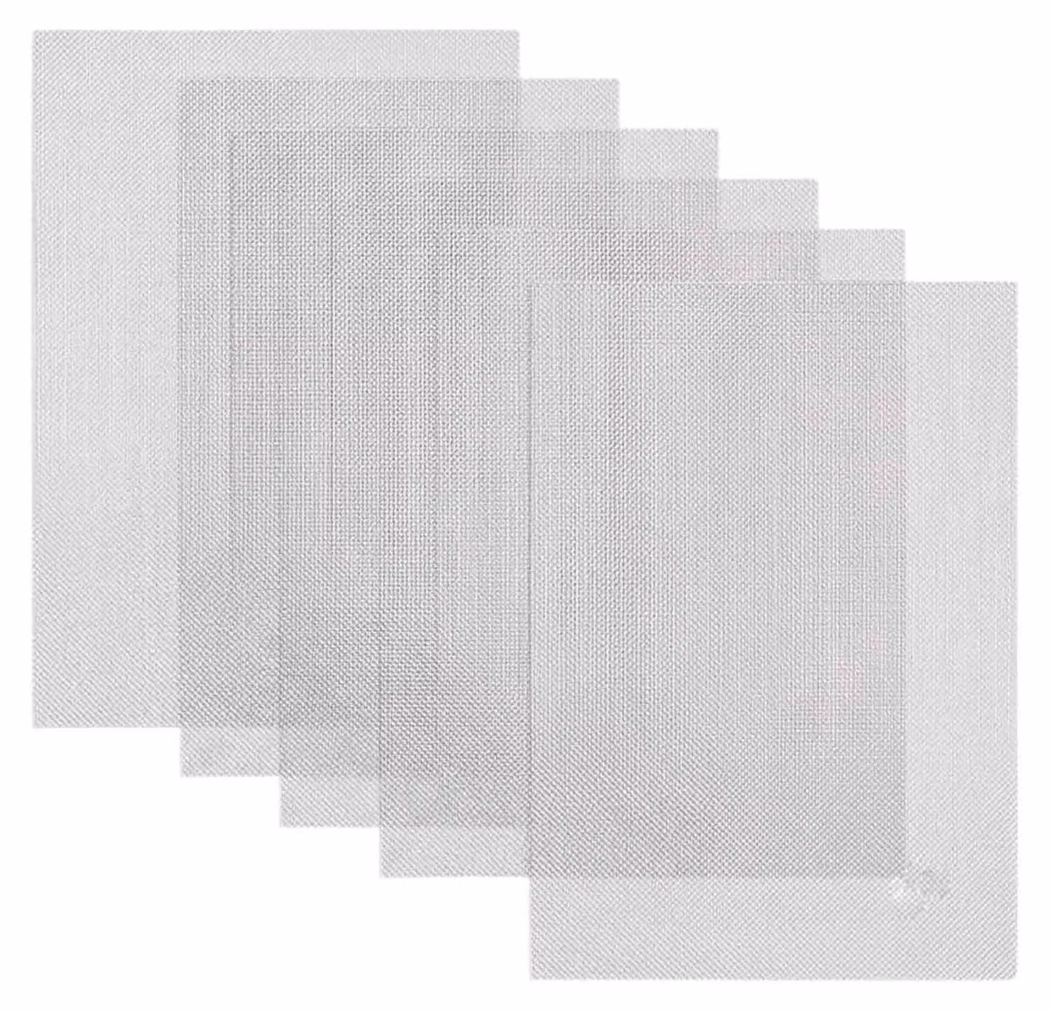 Griglie di ventilazione, set da 5, acciaio inossidabile 304, 30x21 cm, con protezione anti-insetti