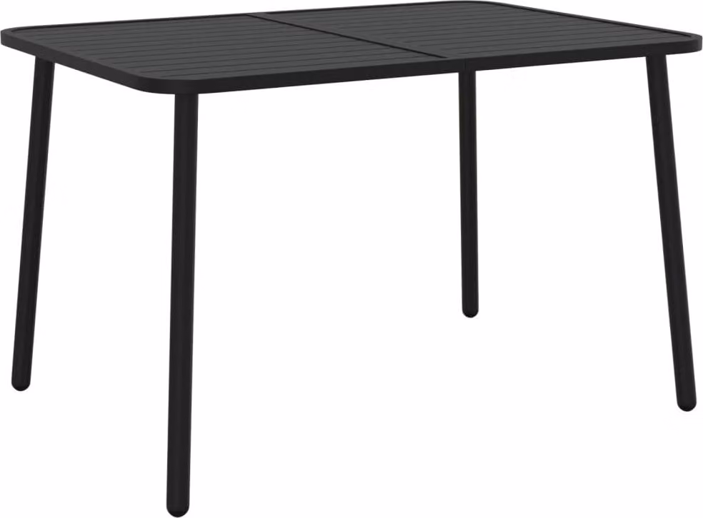 Tavolo da Giardino Antracite 110x80x71 cm Acciaio