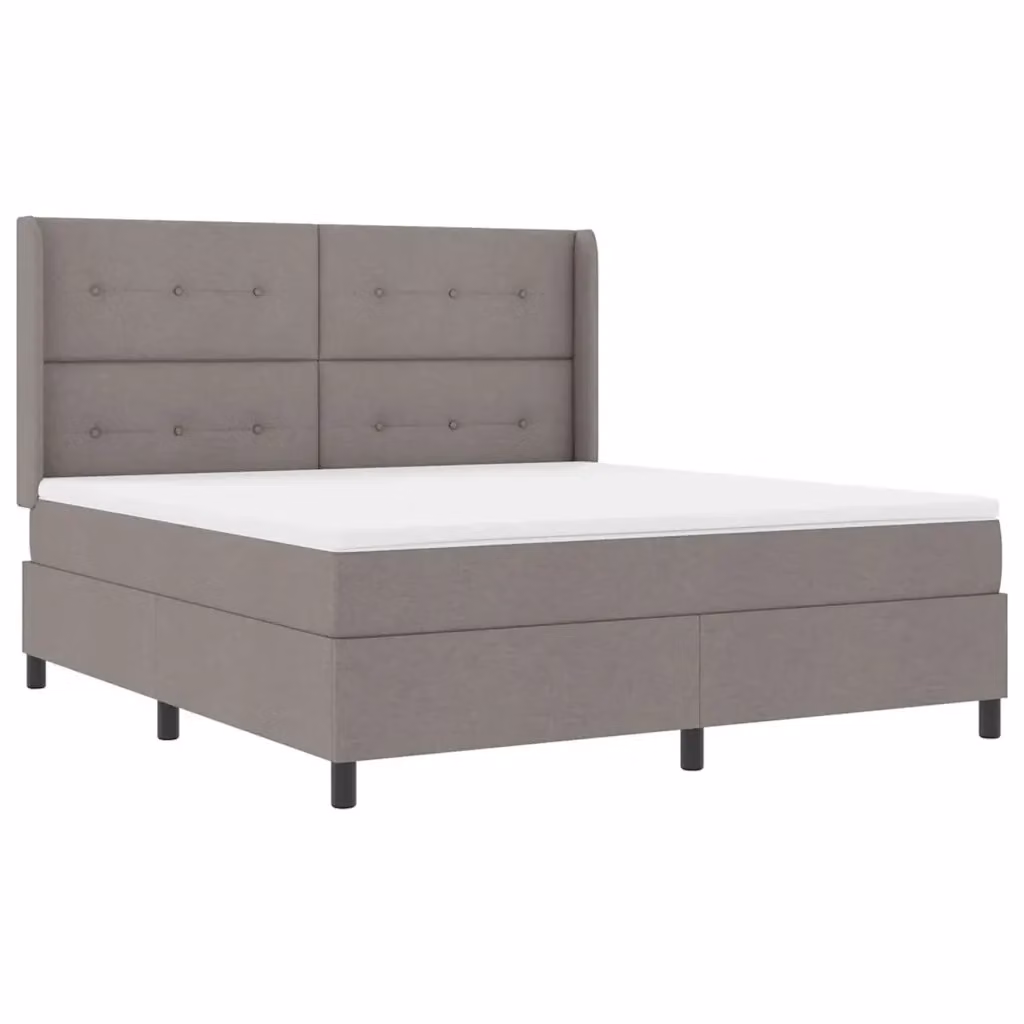 Letto a molle con illuminazione LED e testiera Talpa vidaXL in tessuto beige o grigio, L/P: 180 x 200 cm – 2