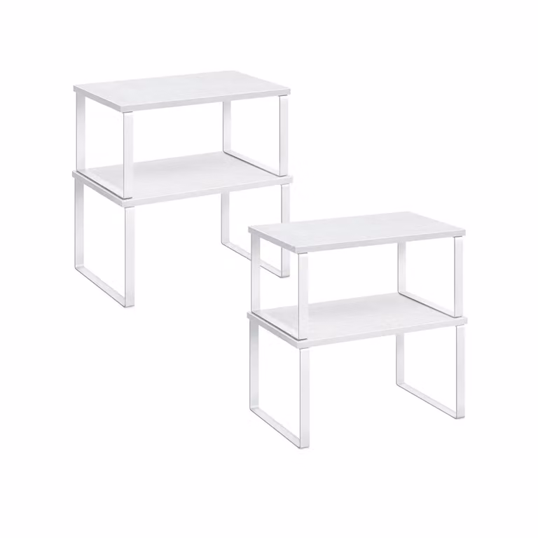 Set di 4 Organizzatori da Cucina, Bianco Nuvola + Bianco Neve / 19,5 x 29,7 x 15,8 cm; 18,5 x 29,7 x 13,7 cm
