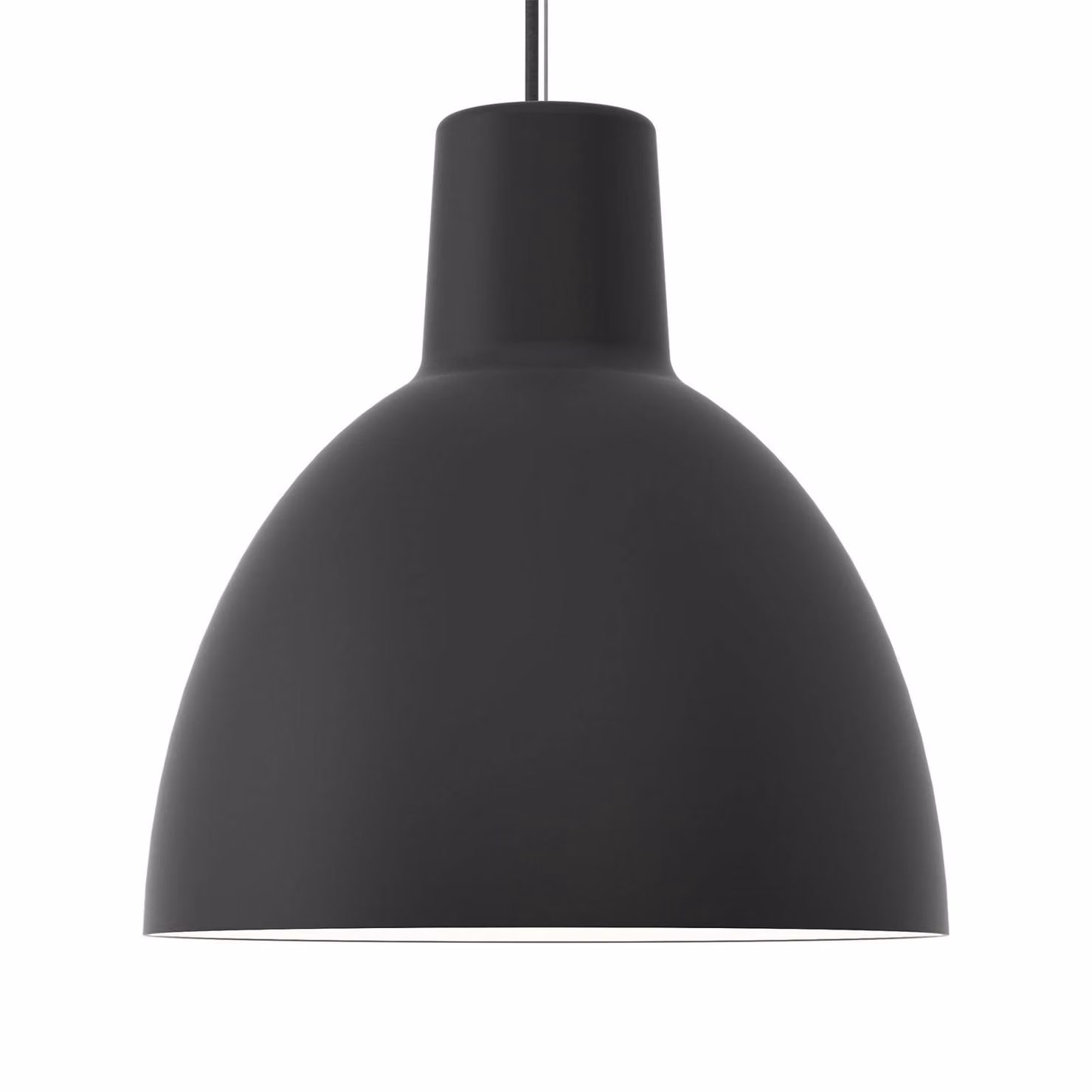Louis Poulsen Lampada a sospensione Toldbod 400, dimmerabile, Nero, Soggiorno / Sala da pranzo, Alluminio, Design, Lampada a sospensione