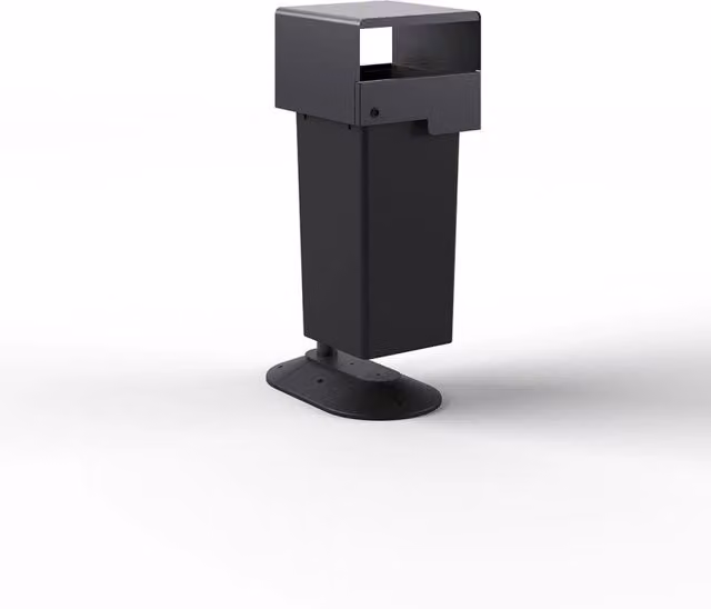 Portarifiuti Singolo su Base Coperto con Serratura Contenitore da 73 L 41,5x62,5x107,5 cm Grigio Antracite