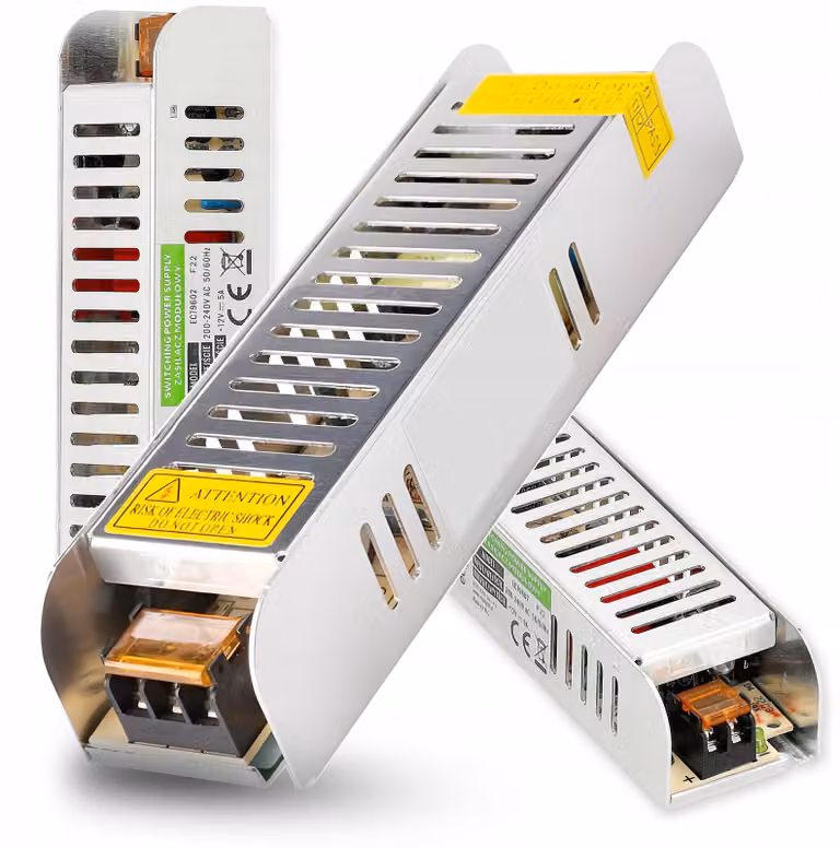 Alimentatore LED 60W 12V 5A IP20 SLIM 160x40x32 Ecolight EC79602
