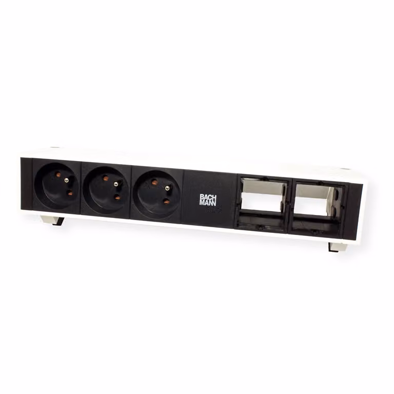 BACHMANN DESK2 3x Schutzkontakt 2x ABD GST18, bianco
