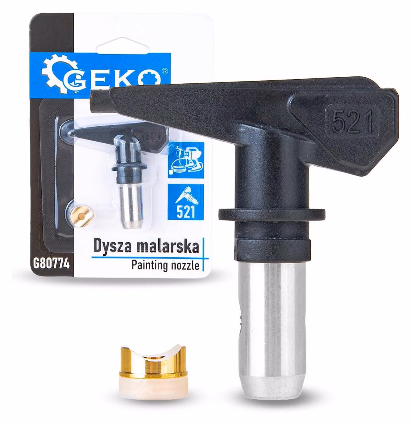 Ugello airless universale ad alta pressione per pistola professionale, punta pistola a spruzzo vernice angolo 50° foro 0.021