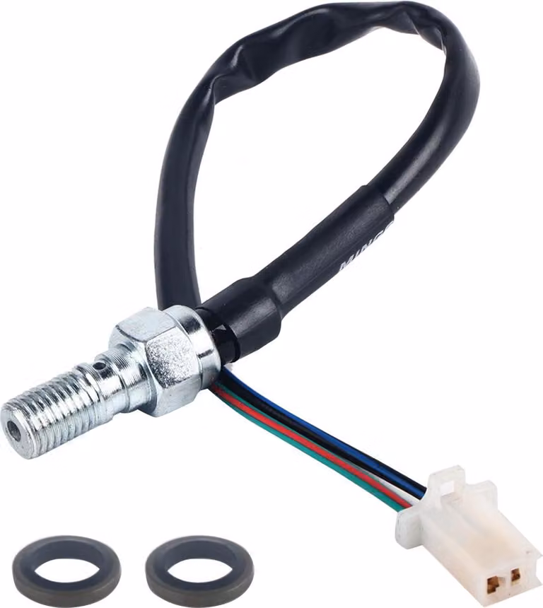 M10x1,25 Tubo olio moto universale pompa idraulica interruttore luce freno posteriore (#01)