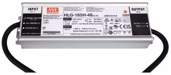 Alimentatore LED Meanwell 185 W / 48 V HLG-185H-48