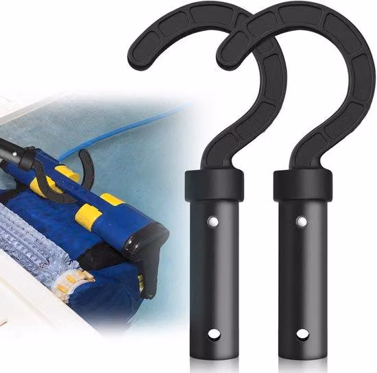 Accessori in plastica per robot pulitori di piscine - 2 pezzi - Resistenti all'usura - Forgiati - Adatti a aste telescopiche - Ganci per piscine