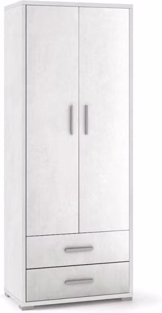 Mobile 2 Ante 2 Cassetti H182 L71 Kit Ossido Bianco cm 71x41x182h - Sarmog
