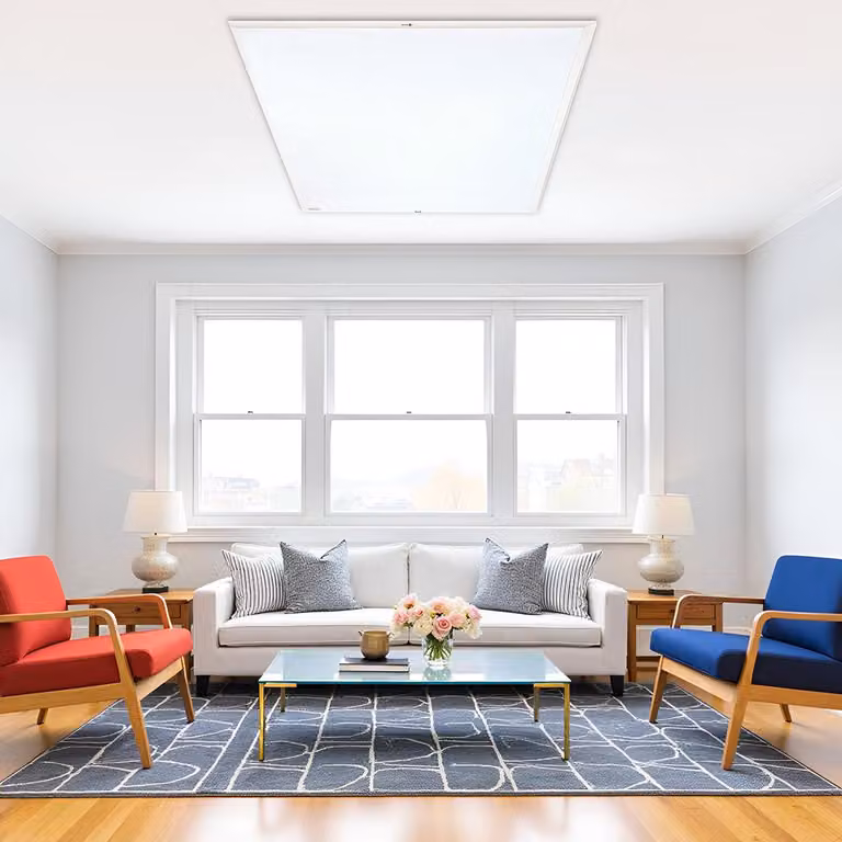 Riscaldatore elettrico infrarossi ElectricSun 720W bianco radiatore elettrico con termostato, installazione a parete e soffitto