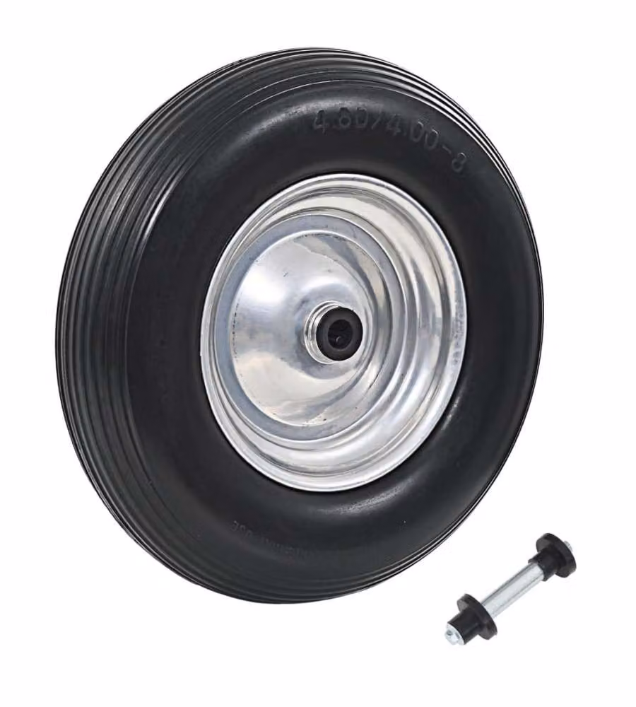 Ruota per Carriola con Asse in PU Solido 4.00-8 390 mm 142978