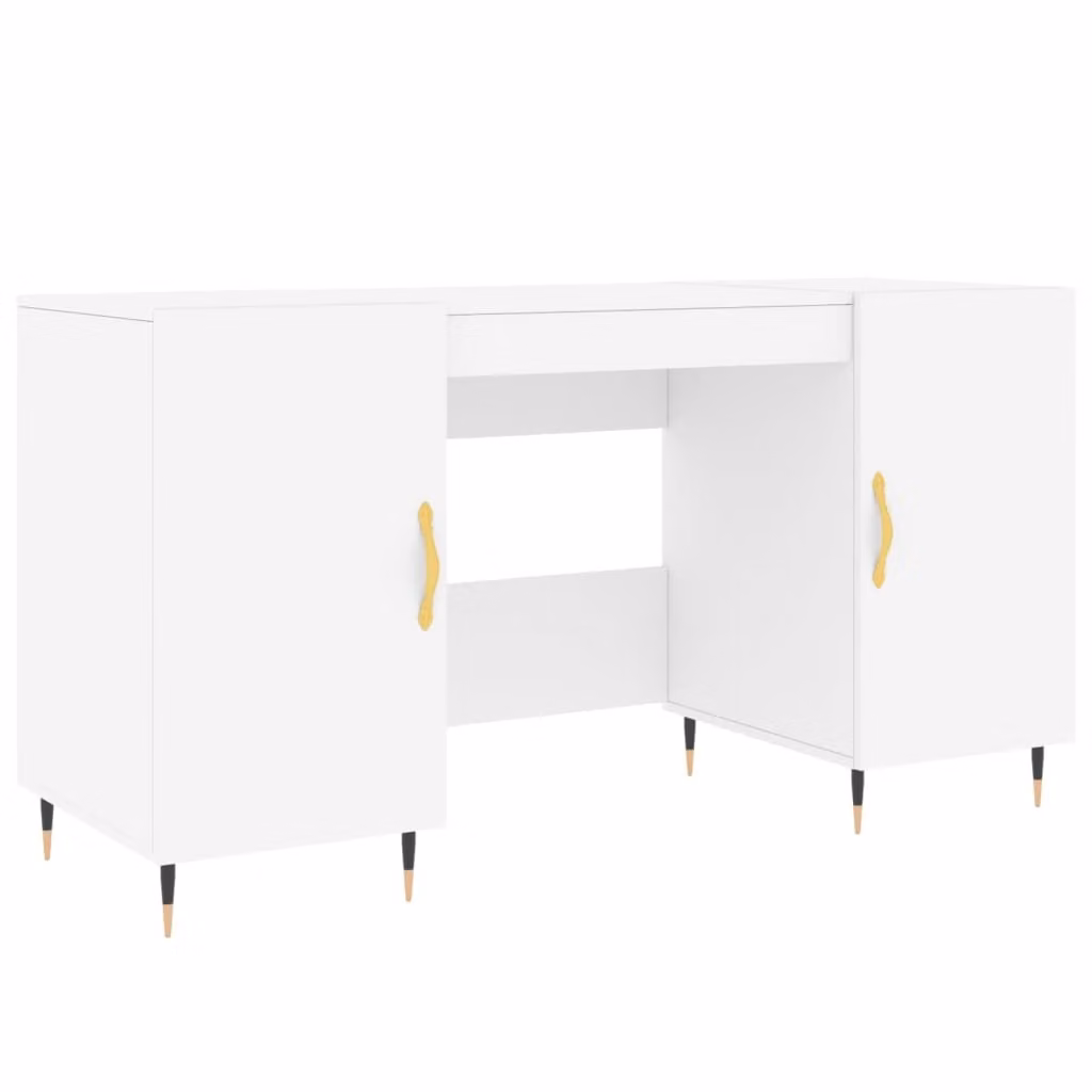 Scrivania Bianca 140x50x75 cm in Legno Multistrato