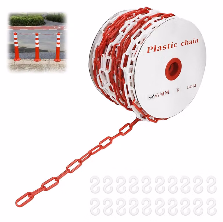 Solidchoice - Catena di chiusura in plastica, 6 mm, 50 metri