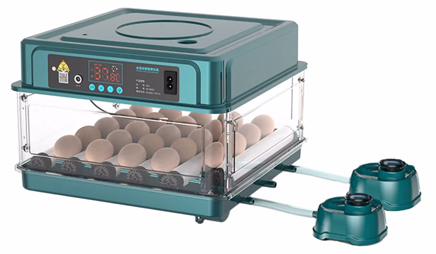 Incubatrici automatiche, controllo automatico della temperatura, alimentazione doppia, capacità per 30 uova