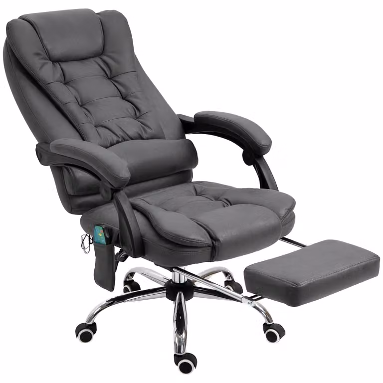 Sedia da ufficio massaggiante Vinsetto, sedia da scrivania ergonomica con funzione reclinabile
