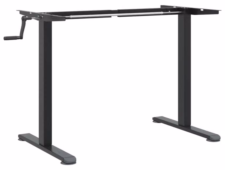 Struttura regolabile per scrivania - Lunghezza: 94-135 cm - Altezza: 70-114 cm - Acciaio nero