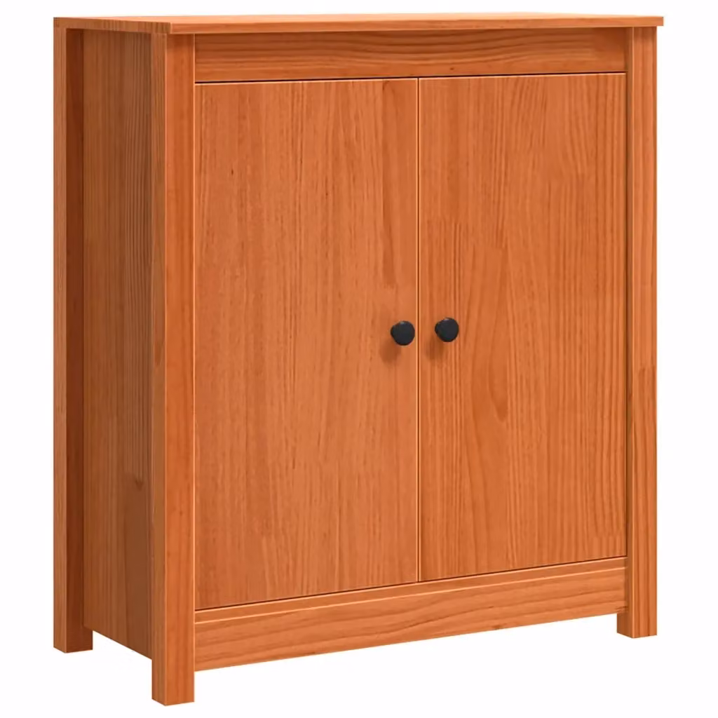 Credenza Buffet in Pino Massello Marrone Cerato vidaXL L: 70 cm, P: 35 cm, H: 80 cm – 2