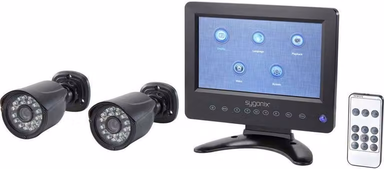 Sygonix SY-4600588 Set di telecamere di sorveglianza AHD a 2 canali con 2 telecamere 1280 x 720 pixel