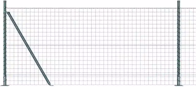 Recinzione da giardino in acciaio e PVC verde con posto verde, dimensioni 1 x 25 m – 1