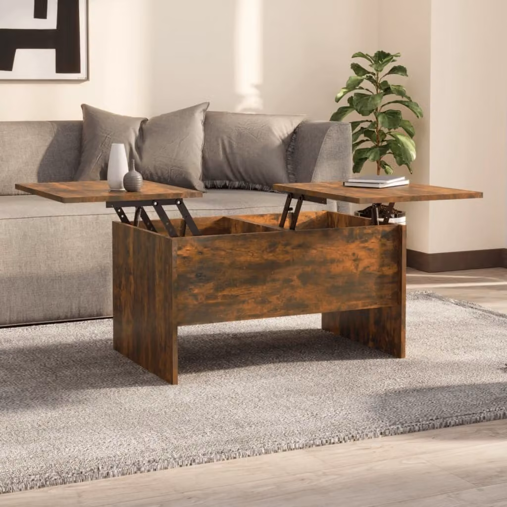 vidaXL Tavolino in rovere affumicato 80x50x42,5 cm materiale a base di legno - Tavolino - Tavoli da caffè - Tavolino - Tavolo da divano