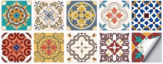 Set di decorazioni murali in PVC multicolore, 10 x 10 cm, impermeabili, per camera da letto, sala da pranzo e bagno