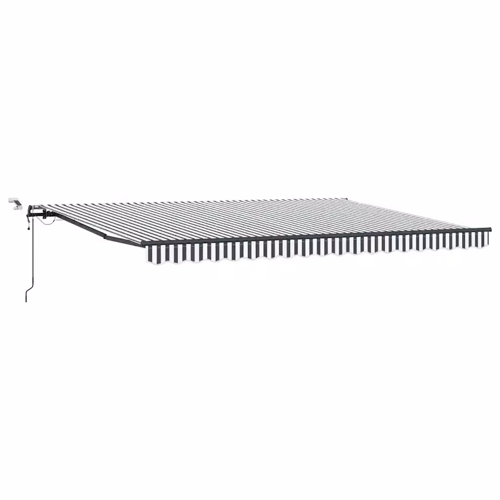 Tenda retrattile automatica con LED vidaxl, colore antracite e bianco, L: 450 cm, P: 300 cm – 2