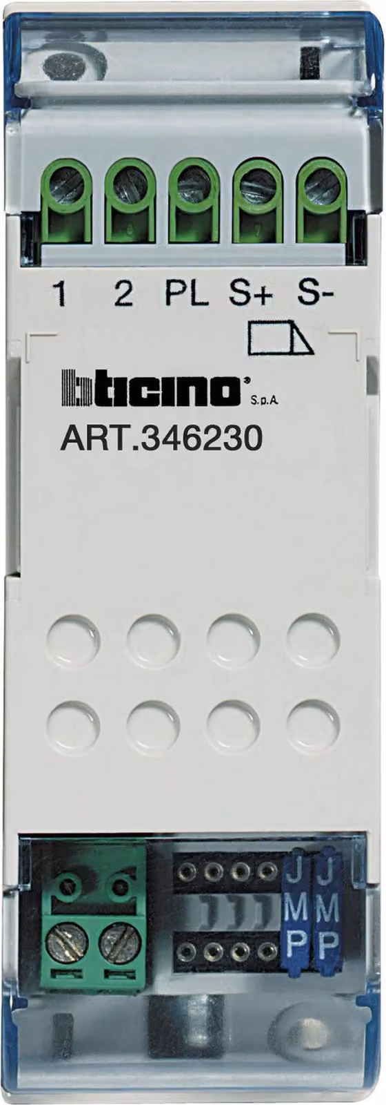 Relè BTICINO per comandi apriporta in citofoni a 2 fili, 2 TE DIN, 1 pz.