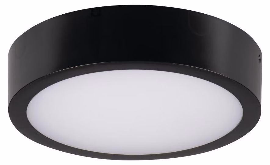 Plafone LED rotondo DABER nero 13W, tonalità di bianco, 1490 lm, plastica, dimensioni: 5,9 x 25,1 x 25,1 cm, IP66, Kanlux