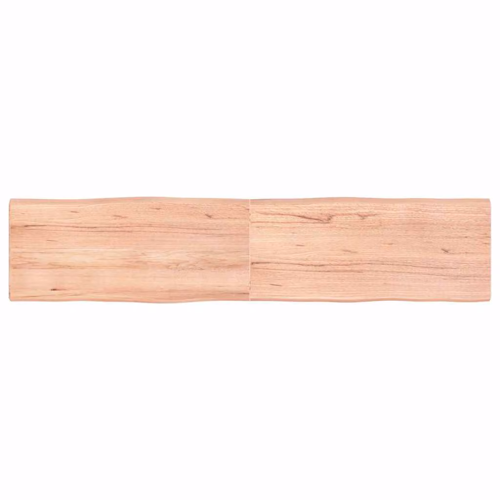 Piano Tavolo in Rovere con Bordo Naturale Marrone Chiaro vidaXL L: 180 cm, P: 40 cm, H: 2-4 cm