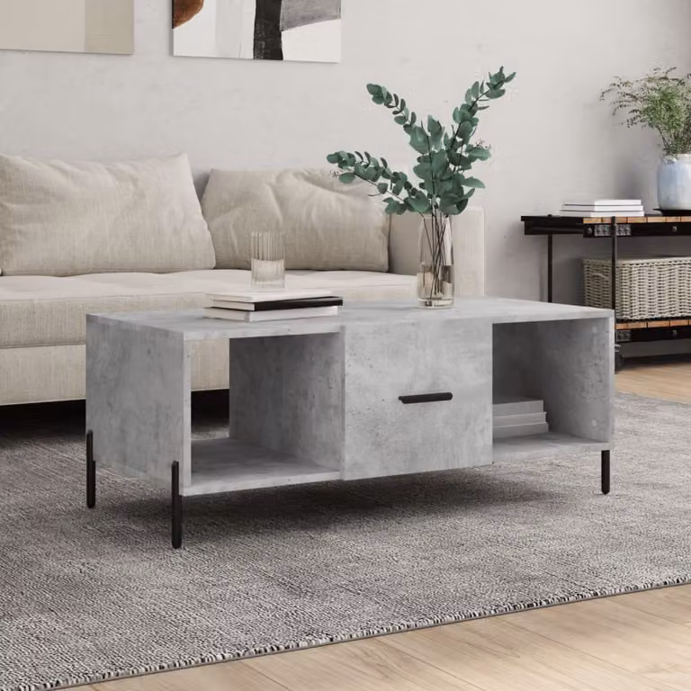 Maison Exclusive - Tavolino da salotto grigio cemento 102x50x40 cm Materiale ligneo