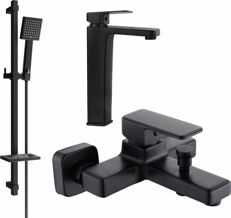 Mexen Cetus DQ45 set da bagno, nero - 744313DQ45-70