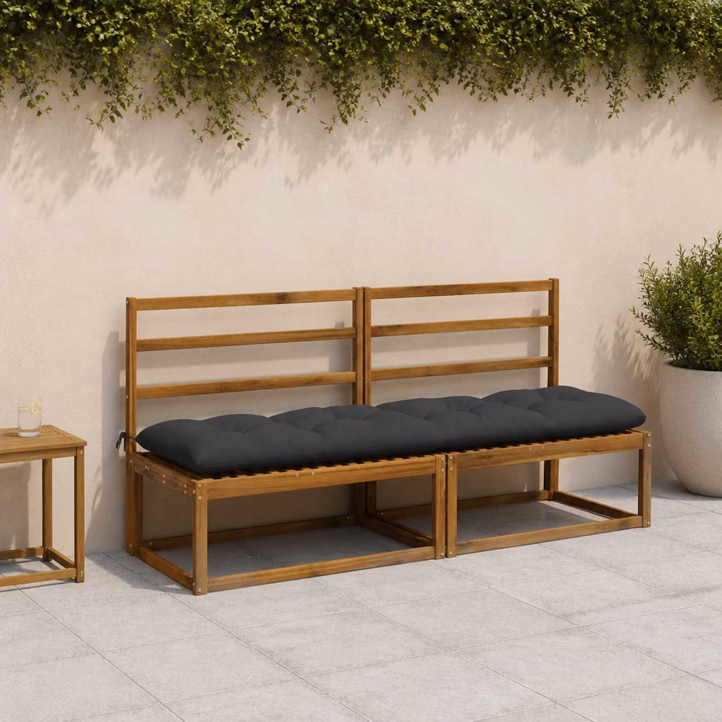 vidaXL Cuscini per Panchina VIANEN 2 pz 100% Poliestere Antracite