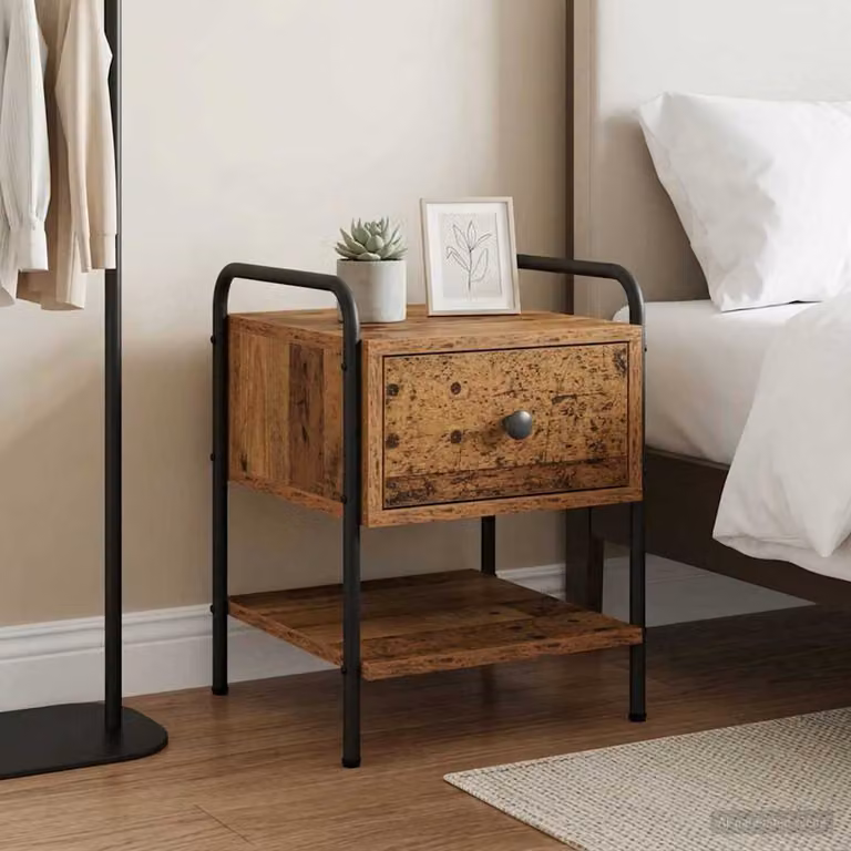 Armadio da notte vidaXL in legno marrone stile moderno L 35 cm, P 36,5 cm, H 47 cm