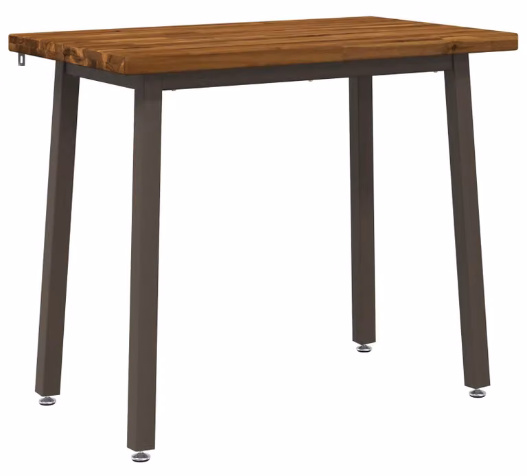 110 x 55 x 75 cm. Mobile in legno massello di acacia, finitura naturale e color caffè