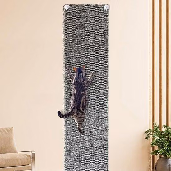 Tappetino per gatti extra large, parete per gatti, tavola per gatti, protezione anti-graffi, grigio, 40 x 180 cm