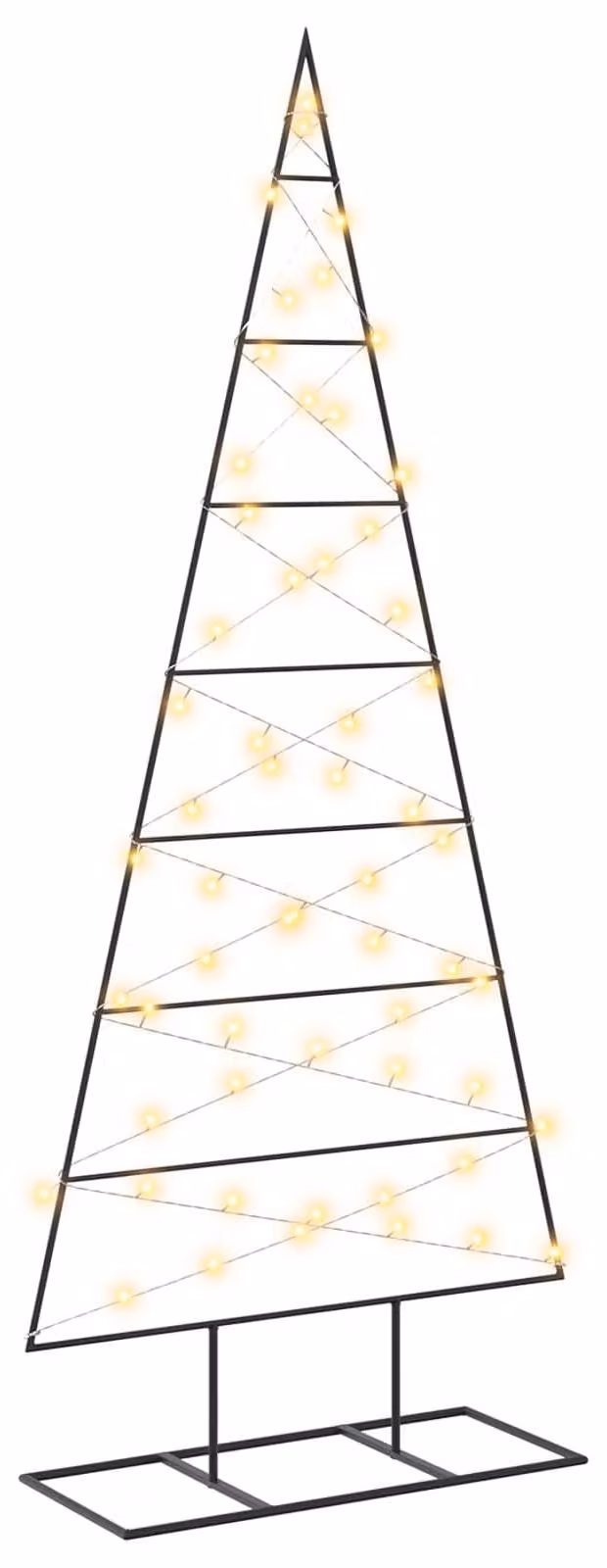 Albero di Natale in metallo KUOPIO, 150 cm, luci bianche calde